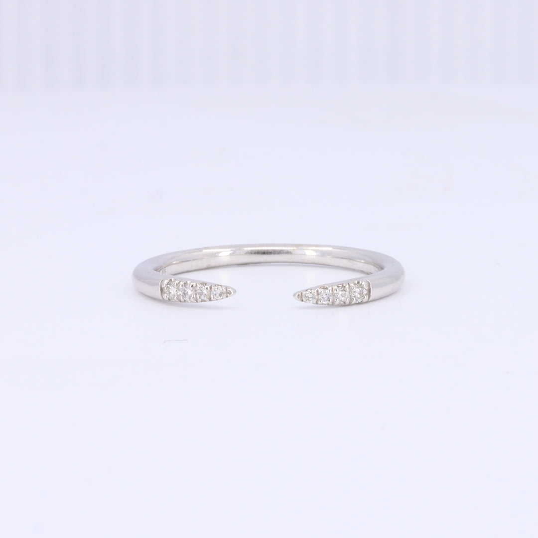 Open Diamond Ring in White Gold
