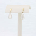Load image into Gallery viewer, Teardrop Dangle Earrings in Sterling Silver with 14K Yellow Gold Posts and Top - Kizer Cummings Jewelers