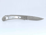 Load image into Gallery viewer, Damascus Steel Frame Lockback Knife w/Mother of Pearl inlay -3" Closed - Kizer Cummings Jewelers
