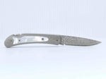 Load image into Gallery viewer, Damascus Steel Frame Lockback Knife w/Mother of Pearl inlay -3" Closed - Kizer Cummings Jewelers