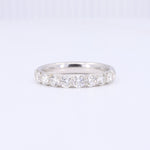 Load image into Gallery viewer, Shared-Prong Diamond Wedding Band in White Gold - 1.02cttw