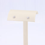 Load image into Gallery viewer, Seven Stone Diamond Cluster Stud Earrings in White Gold