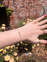Load image into Gallery viewer, Rainbow Bar Gemstone Bracelet in Yellow Gold