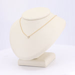 Load image into Gallery viewer, Solitaire Diamond Bezel Necklace with Slider Adjustment in Yellow Gold