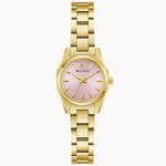 Load image into Gallery viewer, Bulova Surveyor- Light Pink Round Face w/ Yellow Metal Features and Band