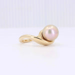 Load image into Gallery viewer, Freshwater Pearl Ring, Fancy Metallic Rose Pearl in 14K Yellow Gold - Kizer Cummings Jewelers