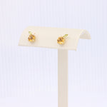Load image into Gallery viewer, Citrine and Peridot Tangerine Stud Earrings, 1.48cttw Citrine and 0.16cttw Peridot in 14K Yellow Gold