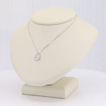 Load image into Gallery viewer, Star Set Diamond Medallion Necklace, 0.02cttw in 14K White Gold, 18 inch
