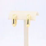 Load image into Gallery viewer, Yellow Gold Statement Hoop Oval Earrings