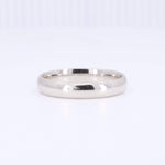 Load image into Gallery viewer, Polished silver wedding band, sleek design, classic style, made of durable metal, suitable for daily wear.
