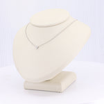 Load image into Gallery viewer, Solitare Diamond Bezel Necklace with Slider Adjustment in White Gold