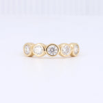 Load image into Gallery viewer, Five Stone Bezel Diamond Band, 1.00cttw iin 14K Yellow Gold - Kizer Cummings Jewelers