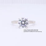 Load image into Gallery viewer, SEMI-MOUNT Diamond Band Engagement Ring in White Gold