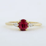 Load image into Gallery viewer, Spinel and Diamond Accent Ring in Yellow Gold
