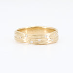 Load image into Gallery viewer, Freeform Textured Diamond Band, 0.04cttw in 14K Yellow Gold, Approximately 5mm