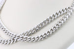 Load image into Gallery viewer, Silver stainless steel curb chain necklace with a sleek, polished finish, perfect for casual or formal wear.