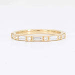 Load image into Gallery viewer, Baguette & Round Diamond Band, 0.33cttw in 14K Yellow Gold