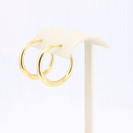 Load image into Gallery viewer, Wide Tapered Statement Tube Hoops in Yellow Gold -30mm
