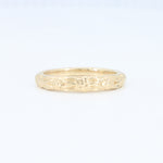 Load image into Gallery viewer, Floral Tapered Band in Yellow Gold
