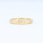 Load image into Gallery viewer, Floral Tapered Band in 14K Yellow Gold, 3.75mm - Kizer Cummings Jewelers