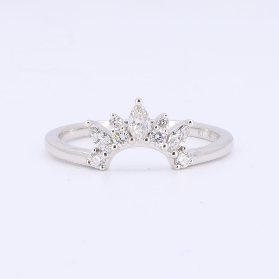 Diamond Nesting Band in White Gold