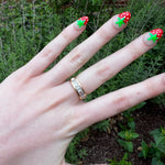 Load image into Gallery viewer, Seven Stone Emerald Cut Diamond Channel Band in Yellow Gold