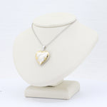 Load image into Gallery viewer, Heart Locket, in Sterling Silver with Yellow Gold Plating, 18 inch Chain