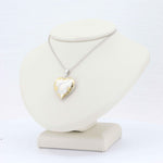 Load image into Gallery viewer, Heart Locket, in Sterling Silver with Yellow Gold Plating, 18 inch Chain - Kizer Cummings Jewelers