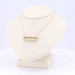 Load image into Gallery viewer, Montana Sapphire Bar Pendant, 1.28cttw in 14K Yellow Gold, 20 inch Chain - Kizer Cummings Jewelers