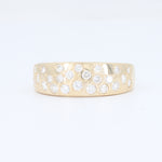 Load image into Gallery viewer, Scattered Diamond Tapered Band in Yellow Gold