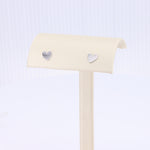 Load image into Gallery viewer, Asymmetrical Heart Earrings in White Gold