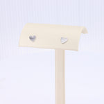 Load image into Gallery viewer, Asymmetrical Heart Stud Earrings in 14K White Gold, 6mm