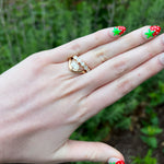 Load image into Gallery viewer, Oval Wave Diamond Ring in Yellow Gold