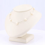 Load image into Gallery viewer, Freshwater Pearl Station Necklace in 14K White Gold, 18 inch - Kizer Cummings Jewelers