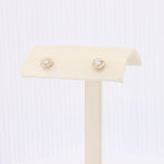 Load image into Gallery viewer, Diamond Halo Stud Earring in Yellow Gold