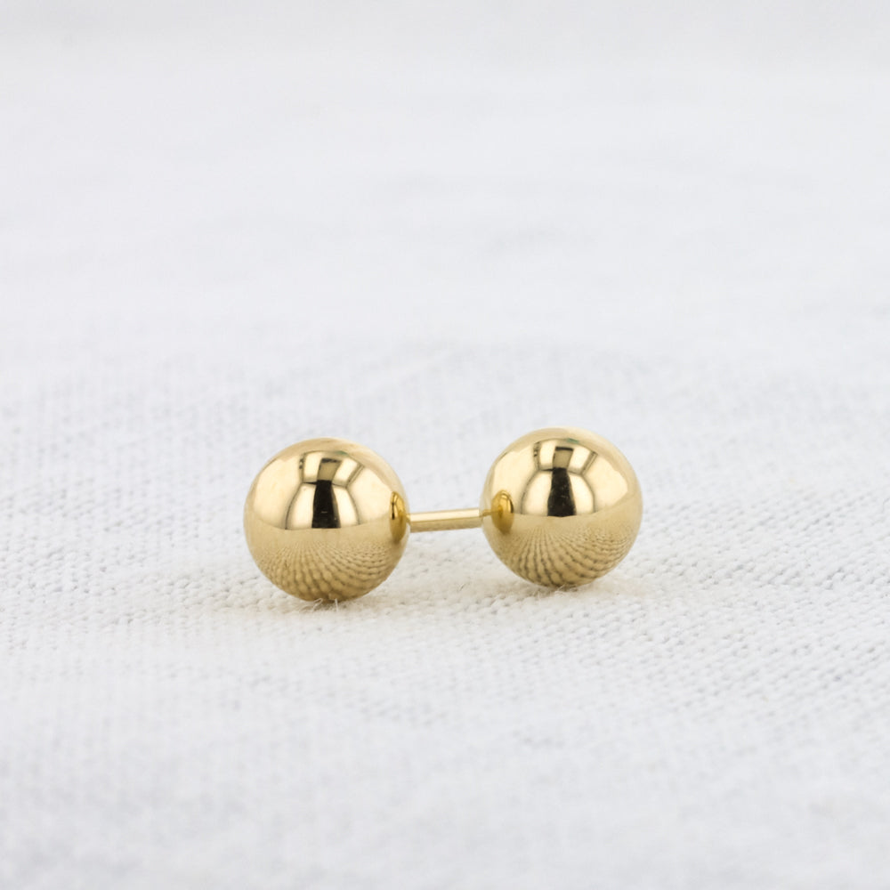 Ball Stud Earrings in Yellow Gold