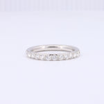Load image into Gallery viewer, Shared-Prong Diamond Wedding Band in White Gold - 0.49cttw