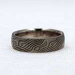 Load image into Gallery viewer, Maple Pattern Mokume Gane Ring with Etched Palladium and Silver
