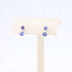 Load image into Gallery viewer, Simply Sapphire Drop Earrings in White Gold