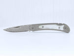 Load image into Gallery viewer, Damascus Steel Frame Lockback Knife w/Mother of Pearl inlay -3" Closed - Kizer Cummings Jewelers