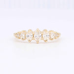 Load image into Gallery viewer, Graduated Oval & Round Diamond Band, 0.70cttw in 14K Yellow Gold - Kizer Cummings Jewelers