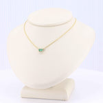 Load image into Gallery viewer, Emerald Emerald Cut East West Necklace, 0.22ct in 14K Yellow Gold, 18 inch - Kizer Cummings Jewelers