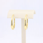 Load image into Gallery viewer, Wide Tapered Statement Tube Hoops in Yellow Gold -30mm