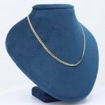 Load image into Gallery viewer, Flat Cuban Chain Necklace, 3.1mm in 14K Yellow Gold, 24 inch