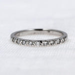 Load image into Gallery viewer, Diagonal-Prong Diamond Band in White Gold - 0.21cttw
