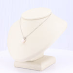 Load image into Gallery viewer, Pearl Pendant with Rabbit Loops in White Gold