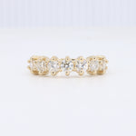 Load image into Gallery viewer, Seven Stone Diamond Anniversary Band in Yellow Gold- 1.16cttw