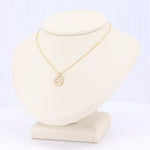 Load image into Gallery viewer, Star Set Diamond Medallion Necklace, 0.02cttw in 14K Yellow Gold, 18 inch