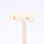 Load image into Gallery viewer, Heart and Pearl Drop Earrings in Yellow Gold