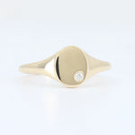 Load image into Gallery viewer, Diamond Signet Ring, 0.02ct iin 14K Yellow Gold - Kizer Cummings Jewelers